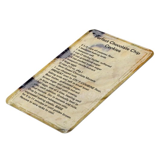 Magnet Flexible Aimant à la recette de biscuits de chocolat (Côté Gauche)