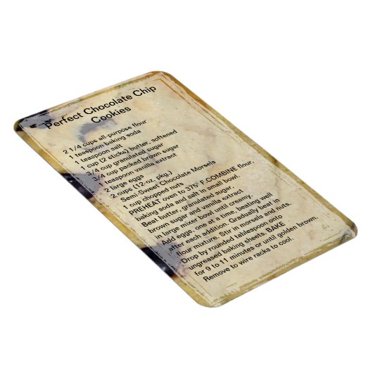 Magnet Flexible Aimant à la recette de biscuits de chocolat (Côté Droit)