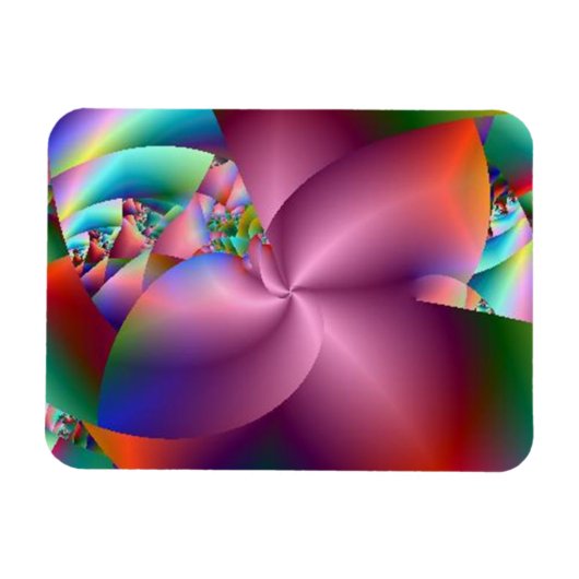 Magnet Flexible Aimant Abstrait Pink Pinwheel (Horizontal)