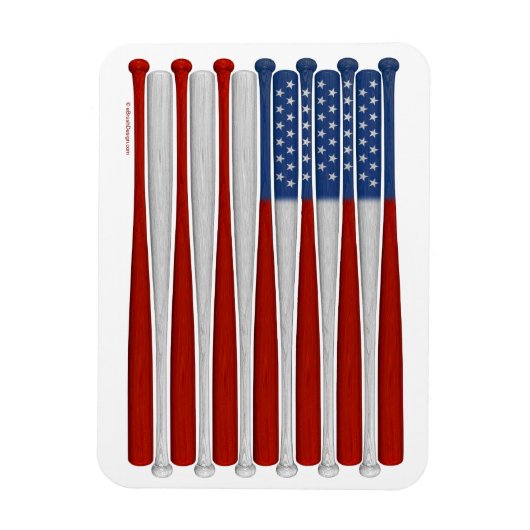 Magnet Flexible Aimant Amérique de baseball (USA) (Vertical)