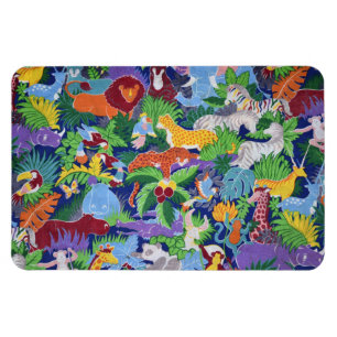 Magnet Flexible Aimant Animaux Colorés de la Jungle