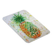 Magnet Flexible Aimant aquarelle lime jaune et ananas (Côté Droit)