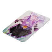 Magnet Flexible Aimant art floral Iris pourpre Fleurs aquarelle (Côté Gauche)