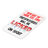 Magnet Flexible Aimant "Attention au chih Tzu Poo" (blanc) (Côté Gauche)