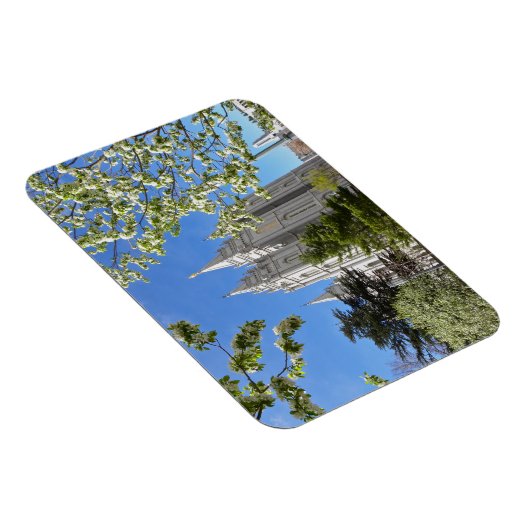 Magnet Flexible Aimant avec Temple SLC avec fleurs blanches (Côté Droit)