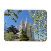 Magnet Flexible Aimant avec Temple SLC avec fleurs blanches (Horizontal)