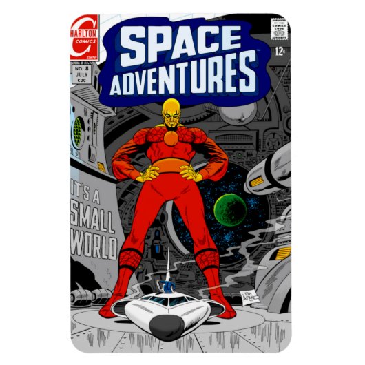 Magnet Flexible Aimant 'Aventures de l'ESPACE' des années 1960 (Vertical)