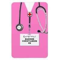 Aimant cadeau personnalisé de diplôme d'infirmière