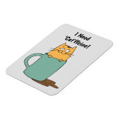 Magnet Flexible Aimant café au chat mignon (Côté Gauche)