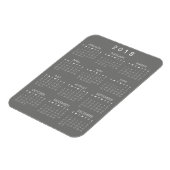 Magnet Flexible Aimant Calendrier 2018 - gris moyen (Côté Gauche)