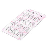 Magnet Flexible Aimant Calendrier 2022 en marbre rose personnalisé (Côté Gauche)