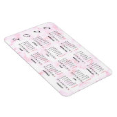 Magnet Flexible Aimant Calendrier 2022 en marbre rose personnalisé (Côté Droit)