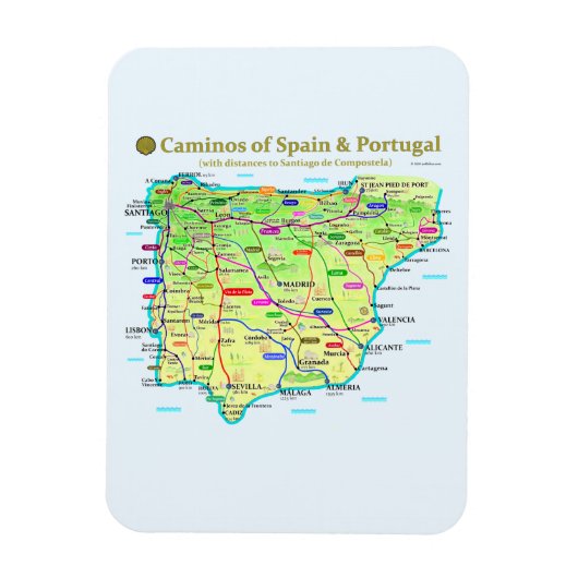 Magnet Flexible Aimant Camino Map flexible (Vertical)