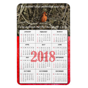 Magnet Flexible Aimant cardinal de calendrier de la citation 2018