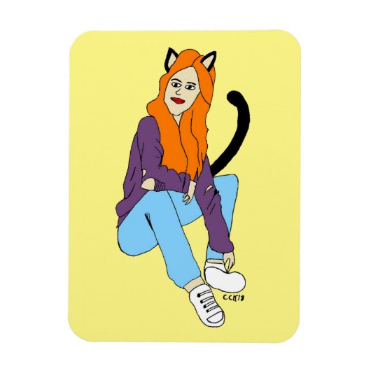 Magnet Flexible aimant catgirl (Vertical)