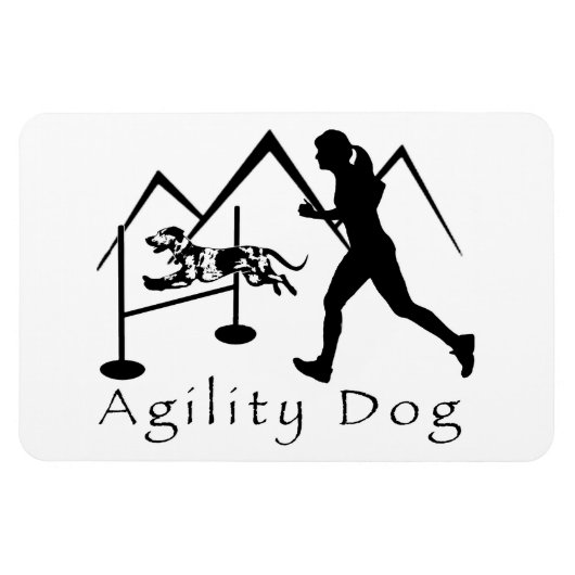 Magnet Flexible Aimant chien d'agilité - Catahoula (Horizontal)