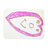 Magnet Flexible Aimant Coeur rose (Horizontal)