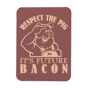 Magnet Flexible Aimant couleur personnalisé PIG TO BACON