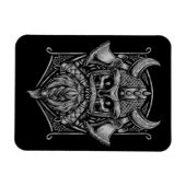 Magnet Flexible Aimant crâne viking (Horizontal)