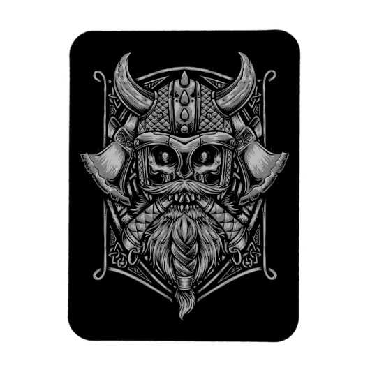 Magnet Flexible Aimant crâne viking (Vertical)