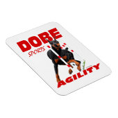 Magnet Flexible Aimant d'agilité Doberman Pinscher (Côté Droit)
