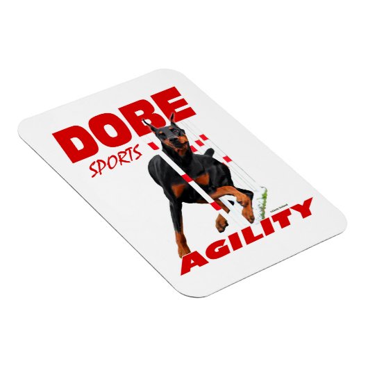 Magnet Flexible Aimant d'agilité Doberman Pinscher (Côté Droit)