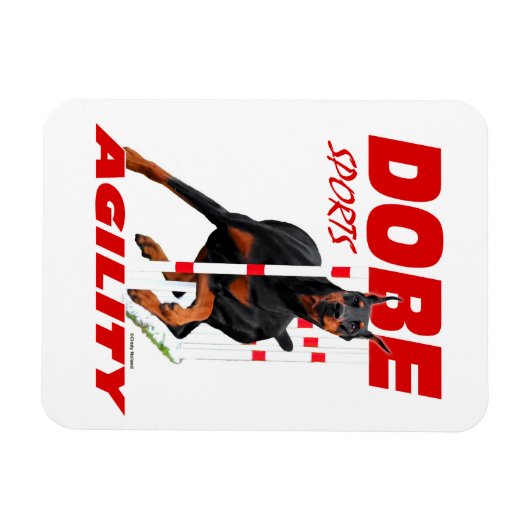 Magnet Flexible Aimant d'agilité Doberman Pinscher (Horizontal)