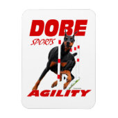 Magnet Flexible Aimant d'agilité Doberman Pinscher (Vertical)