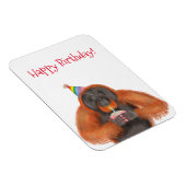 Magnet Flexible Aimant d'anniversaire orangoutan mignon (Côté Droit)