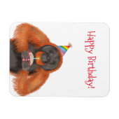 Magnet Flexible Aimant d'anniversaire orangoutan mignon (Horizontal)