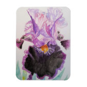 Magnet Flexible Aimant d'art Iris Violet Fleurs deau Floral (Vertical)