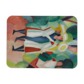Magnet Flexible Aimant d'art "Trois filles" (Horizontal)