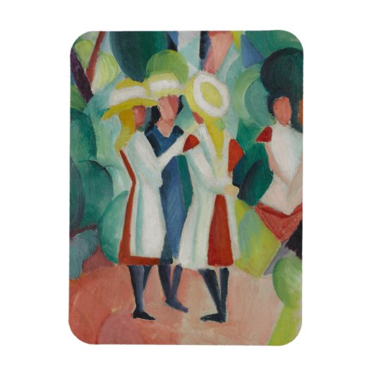 Magnet Flexible Aimant d'art "Trois filles" (Vertical)