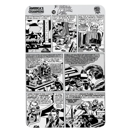 Magnet Flexible Aimant de bande dessinée 'Fighting American' (Vertical)
