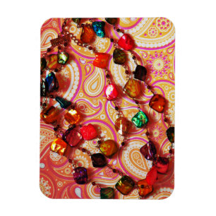 Magnet Flexible Aimant de Bohème de photo de Paisley de pierre