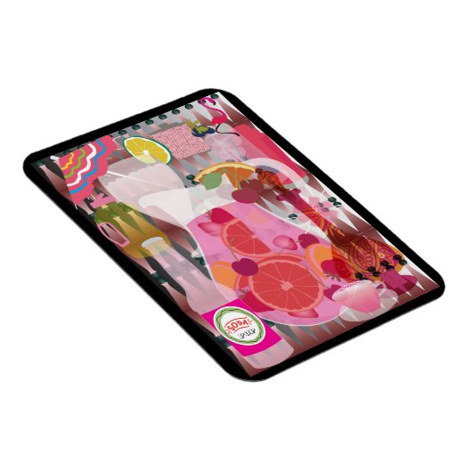 Magnet Flexible Aimant de boisson rose (Côté Droit)