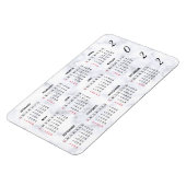 Magnet Flexible Aimant de calendrier marbré personnalisé 2022 (Côté Gauche)