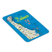 Magnet Flexible Aimant de carte du Delaware très bleu (Côté Droit)