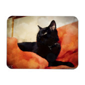 Magnet Flexible Aimant de chat noir (Horizontal)