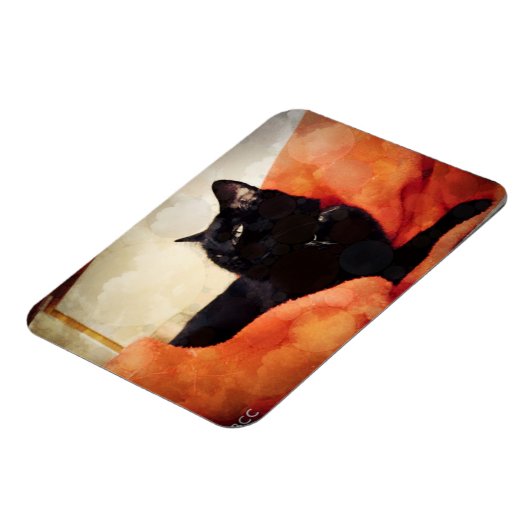 Magnet Flexible Aimant de chat noir (Côté Gauche)