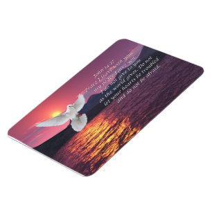 Magnet Flexible Aimant de citation de bible de 14h27 de John