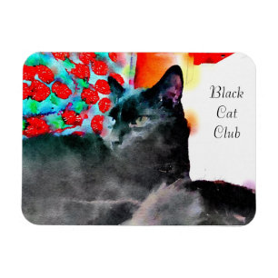 Magnet Flexible Aimant de club de chat noir