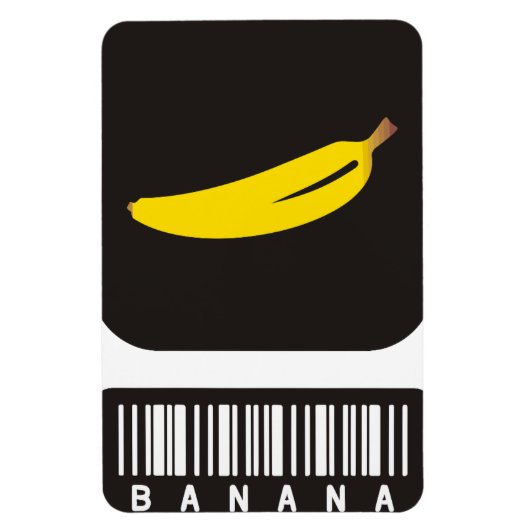Magnet Flexible Aimant de code barres de banane (Vertical)