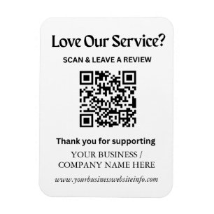 Magnet Flexible Aimant de code QR pour avis Google pour les petite