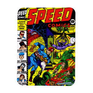 Magnet Flexible aimant de comics SPEED des années 1940 