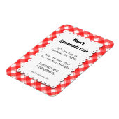 Magnet Flexible Aimant de commerce de restaurant à carreaux rouges (Côté Gauche)