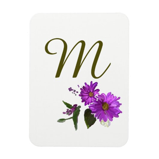 Magnet Flexible Aimant de conception de marguerites violettes (Vertical)