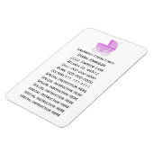 Magnet Flexible Aimant de contact d'urgence : Transport de bébé ro (Côté Gauche)