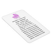 Magnet Flexible Aimant de contact d'urgence : Transport de bébé ro (Côté Droit)