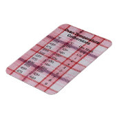 Magnet Flexible Aimant de conversion de température de cuisine (Côté Gauche)